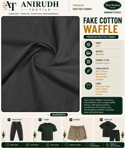 Fake cotton waffle