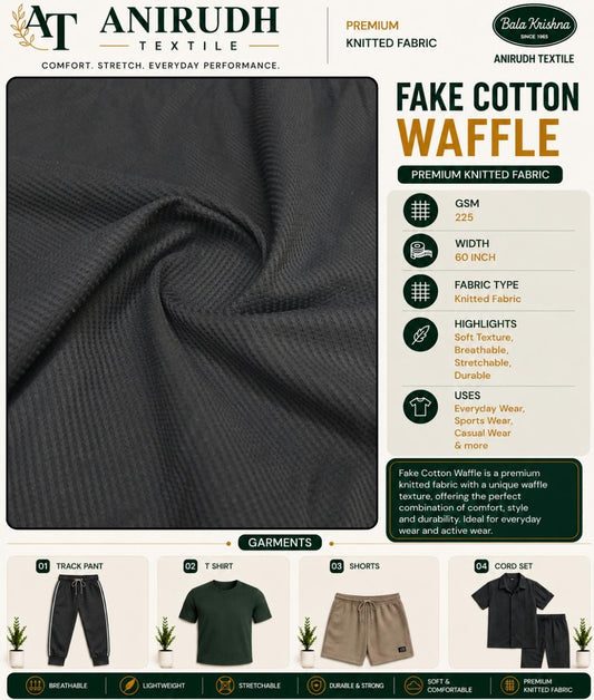 Fake cotton waffle