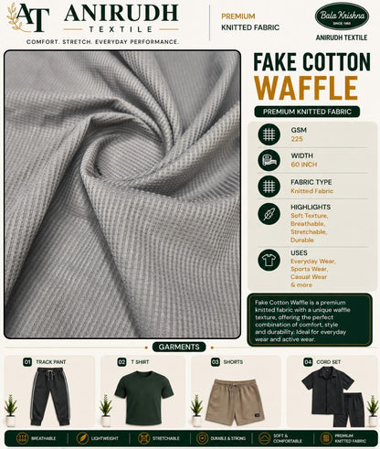 Fake cotton waffle